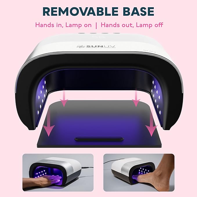 SUNUV SUN3 Professional UV Light for Gel Nails LED Nail Lamp for Gel Polish with 4-Timer and Sensor 39 PCS LED Beads UV Dryer for Salon Home Gift for Woman Mom Girl