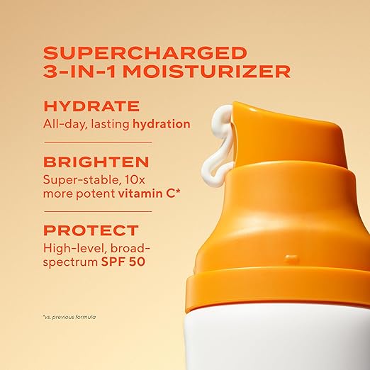 Murad Superdraft Brightening Moisturizer SPF 50 Travel - Vitamin C Packed Hydrating Ulta Sheer Facial Sunscreen W/Lipid-boosting Technology for Preventative Aging Protection from UVA/UVB (0.8 Fl Oz)