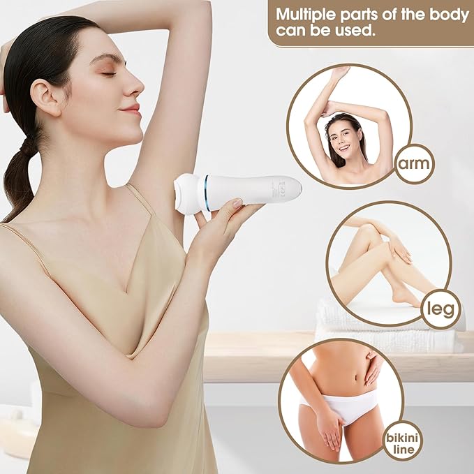 Electric Shaver - Razor - Trimmer for Women Grooming Kit: Women's 5-in-1 Hair Removal Device for Facial Hair Removal and Facial Cleansing &amp Foot Callus Remover
