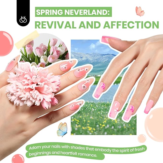 Beetles Gel Nail Polish Kit with U V Light 85Pcs Valentines Day Gift for Women 55 Colors Seasonal Symphony Set with Diamond Decorations &amp Manicure Art Stickers and Tools Soak Off for All Season