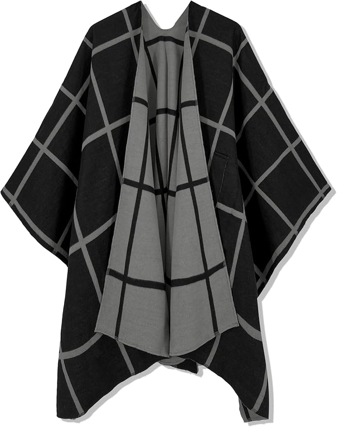 Moss Rose Women's Shawl Wrap Poncho Ruana Cape Open Front Cardigan Shawls for Fall Winter