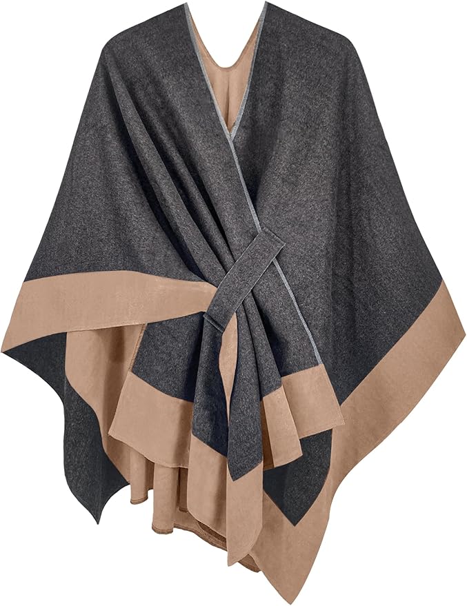 Moss Rose Women's Shawl Wrap Poncho Ruana Cape Open Front Cardigan Shawls for Fall Winter