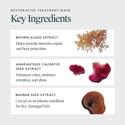 Virtue Restorative Hair Mask Treatment for Damaged Hair with Keratin and Baobab Seed Oil Safe for All Hair Types Color Safe