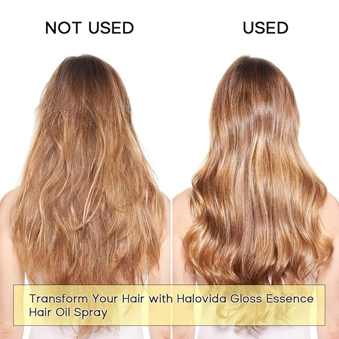 HALOVIDA Hair Oil Heat Protectant Oil for Frizz Control Strengthens Hair Absorbs Nourishment &amp Shiny Hair Hair Oil Spray for All Hair Types Adds Color Safe Formula 2.71 Fl oz