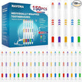 Navona 150 PCS Individually Wrapped Bulk Toothbrush Pack Disposable Soft Bristle for Adult or Kid Ergonomic Handle Perfect for Travel Hotel Donation