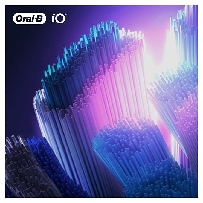 Oral-B iO Ultimate Clean Electric Toothbrush Head Twisted &amp Angled Bristles for Deeper Plaque Removal Pack of 4 Suitable for Mailbox Black