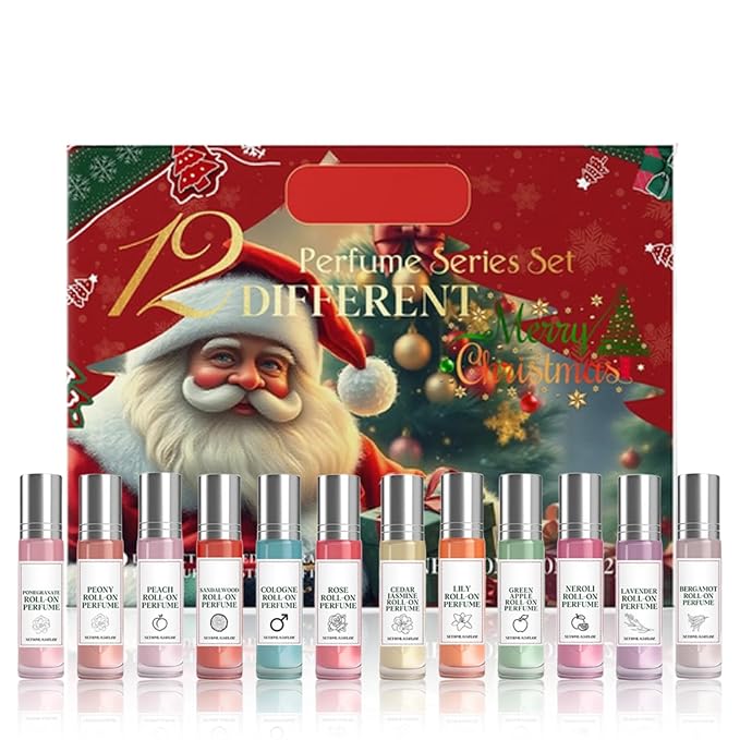 Perfume Gift Set for Women 12pc Floral Fragrance Sampler with Travel Size Perfumes Holiday Gift Box for Wife Mom Teen Girls Romantic Christmas Valentine's Day Presents for Her (12x10ml Floral)