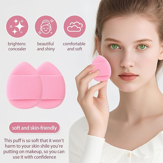 Makeup Brush Set for Foundation Concealer Eyeshadow and Travel Include Make Up Brush Sponge 51PCS Pink