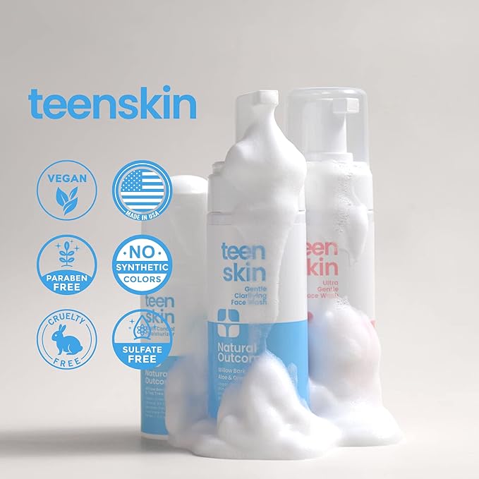 Teen Skin Care Kit 3-Step | Acne Face Wash Skin Care Regimen | Teen Skin Face Wash Toner &amp Moisturizer | Perfect for Teens Preteens &amp Kids Looking to Prevent Acne | 3 Pc Kit by Natural Outco