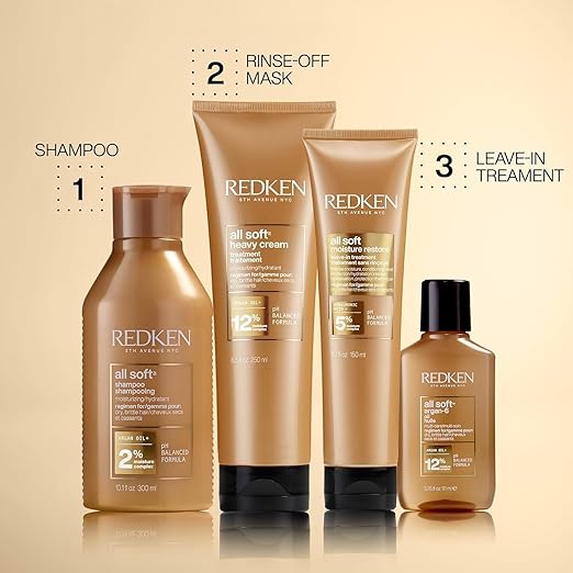 Redken All Soft Heavy Cream Mask Treatment- Moisturizing Deep Conditioner Treatment For Dry Hair Softens and Smooths Hair With Argan Oil