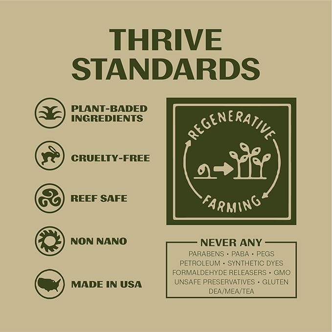 Thrive Natural Care Vacation Skin Care Set - Face Scrub SPF30 and Face Wash - Vegan &amp Cruelty Free