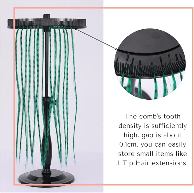 Hair Extension Holder - Storage and Ensuring Your Hair Stable. Applied to Clip Hair Extensions Colors Hair Tinsel Bangs etc. Multifunctional Extension Holder is Suitable for Family and Travel(Black