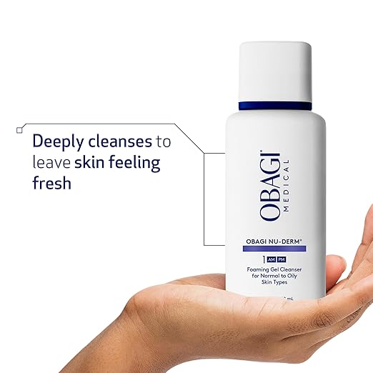 Obagi Nu-Derm Foaming Gel Cleanser for Face ? Deep-Cleansing &amp Hydrating Facial Cleanser with Aloe Vera ? For Normal to Oily Skin Types