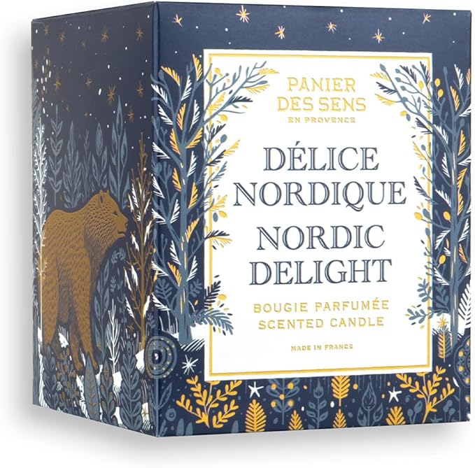 Panier des Sens - Winter Candle ? Long Lasting Scented Candles for Home ? Gift for Women ? 100% Natural Cotton Wick ? Decorative Candles Home Gifts (Nordic Delight Vanilla)