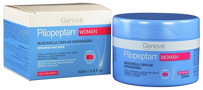 Genov? Pilopeptan Woman Regenerative Hair Mask 200ml - Repairs Nourishes and Softens Hair - Hair Loss Treatment - Spain