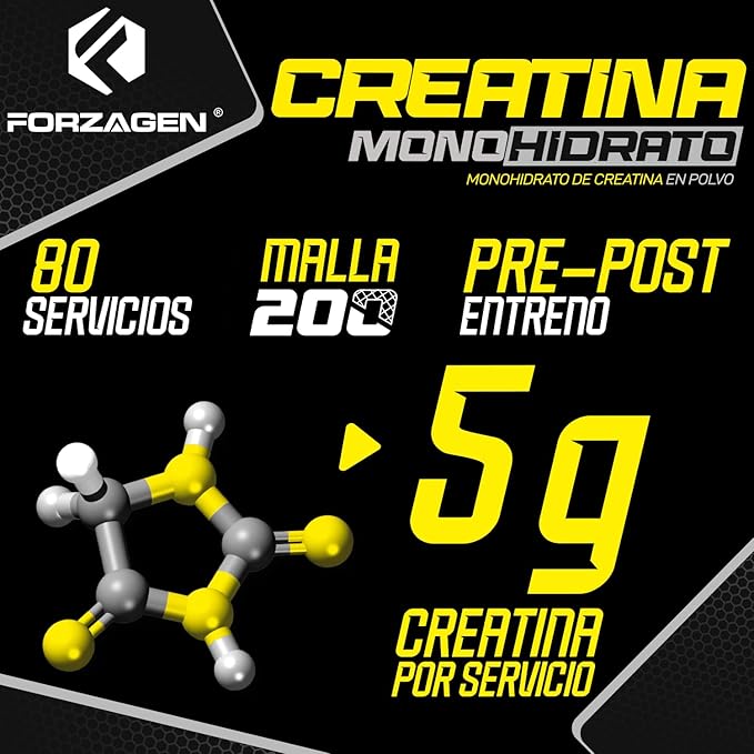 Forzagen Creatine Monohydrate Powder Unflavored - (80 Servings)