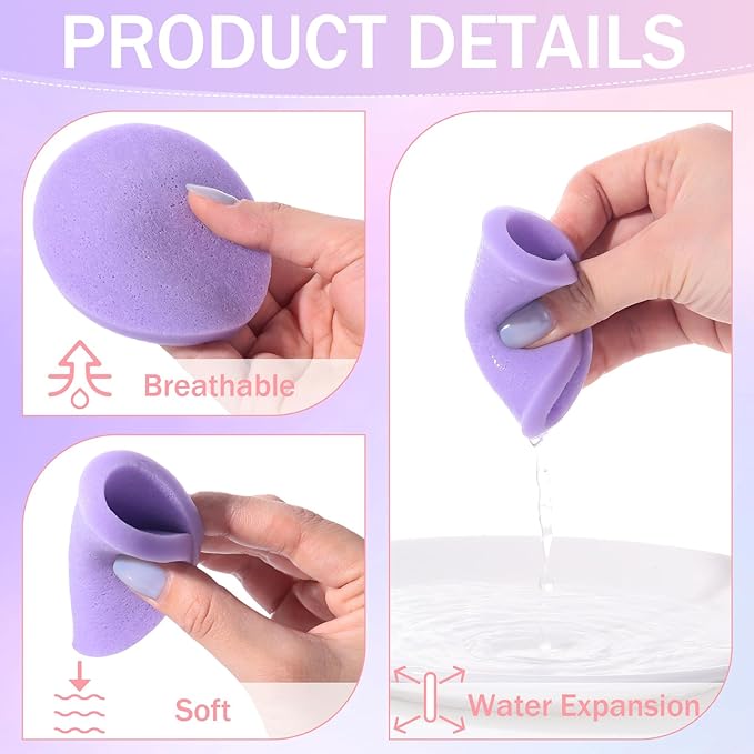 Mifoci 960 Pieces Compressed Facial Sponges for Estheticians Makeup Removal Sponge Pads for Women Spa Exfoliating Face(8 Colors)