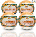 Nature's Beauty Sunshine Mandarin &amp Bergamot Bath Bomb Multi-Pack - Natural Hand Crafted Non-Staining Luxury Fizzy Spa Bomb Nourishe Dry Skin Made w/Coconut Oil + VIT. E 4.6oz (4 Pack)