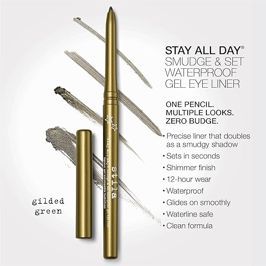 stila Stay All Day® Smudge &amp Set Waterproof Gel Liner | Long-Wear Gel Eyeliner Pencil for Tightlining Waterline &amp Smoky Eye Looks | 12-Hour Wear No Budge &amp Fade-Proof