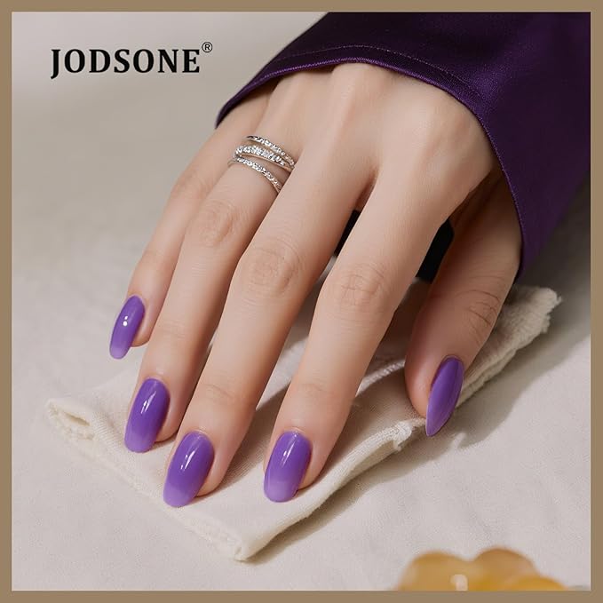 JODSONE Jelly Gel Nail Polish Kit 32 Classic Colors Crystal Transparent High Shine Base &amp Top Matte Glitter Coat