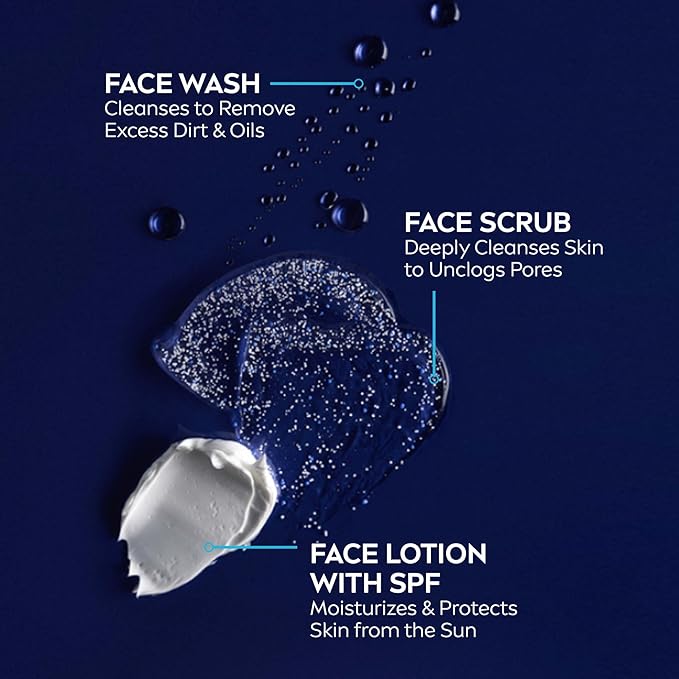 NIVEA MEN Maximum Hydration Deep Cleaning Face Scrub With Aloe Vera 3 Pack of 4.4 Oz Tubes
