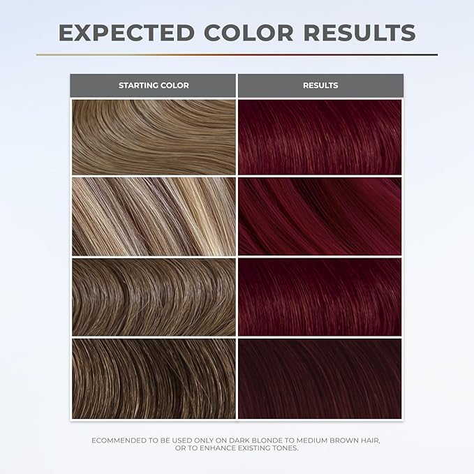 XMONDO Color Deep Red Brown Color Depositing Mask &amp Semi-Permanent Hair Dye Super Gloss Infused with Bond Boosters for Nourishment Revitalize &amp Repair Vegan Formula 8 Fl Oz