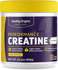 Healthy Origins® Performance Creatine with Creapure® Unflavored Micronized Powder Supports Muscle Function Energy &amp Recovery 21.2oz (600g) 120 Servings