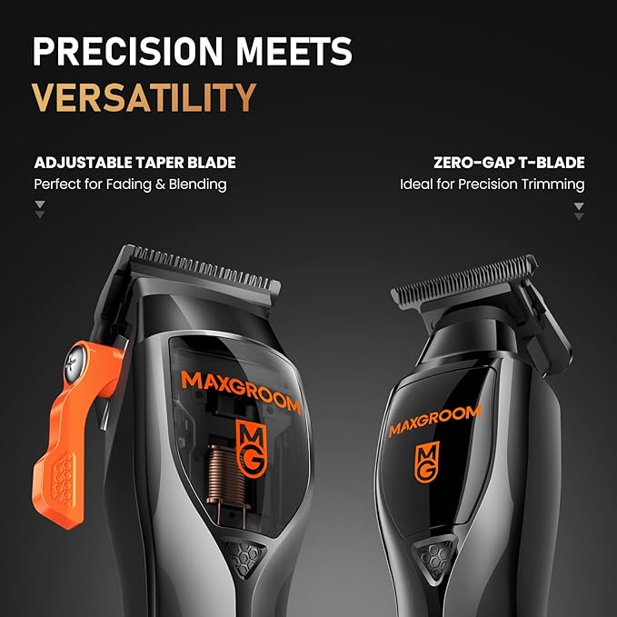 Professional Hair Clippers for Men 9000 RPM Magnetic Motor DLC Blades Cordless Hair Cutting Clippers and Trimmers Set Haircut Kit Perfect for Barber Fades Christmas Gifts for Men