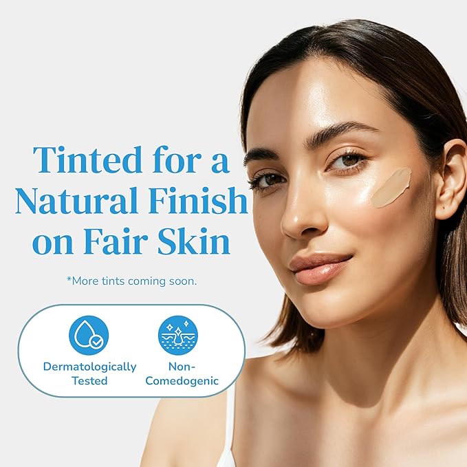 Mineral Face Sunscreen SPF 50 Tinted Aussie Zinc Oxide Sunblock with Hydrating Hyaluronic Acid Reef Safe Natural Vegan Australian Made 80min Water Resistant Unscented 100g 3.4oz