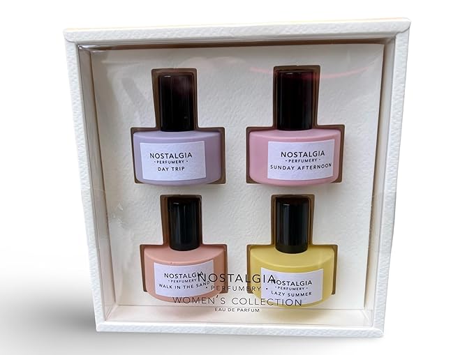 Generic Nostalgia Perfumery Gift Set For Women | 4 Scents of .5 Fl Oz Each | 2 Fl Oz Total