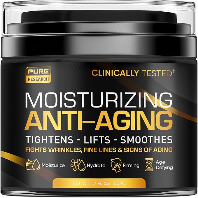 Men's Face Cream Moisturizer - Anti-Aging Cream For Men Collagen Retinol &amp Hyaluronic Acid - Day &amp Night - Facial Skin Care- Anti Wrinkle 1.7 oz