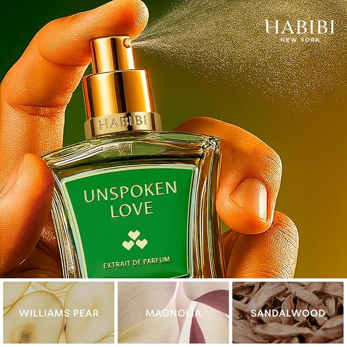 H HABIBI Unspoken Love Long-Lasting Arabian Perfumes for Women Eau de Parfum for Women (2.5 Oz) Floral &amp Woody Perfume with Pear Magnolia Jasmine Rose Sandalwood &amp Musk