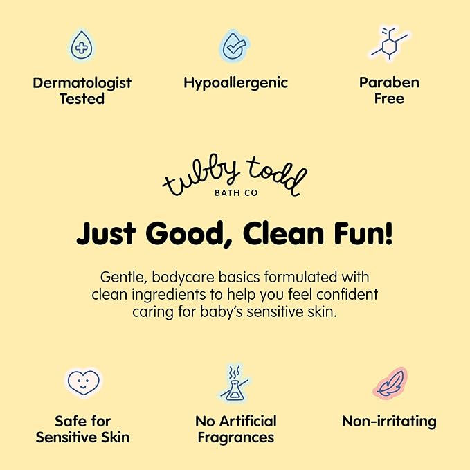 Tubby Todd Face and Body Mineral Sunscreen Kit for Baby Toddler and Kids - Sunscreen 4 Fl Oz and Sunstick 0.5 Oz Duo Bundle - Fragrance-Free