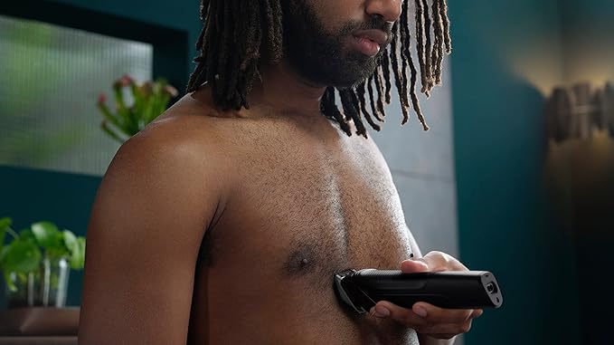 Philips Norelco Multigroom 5000 Series All-in-One Trimmer and Hair Clipper 18-Piece Men's Grooming Kit for Beard Face Hair Body and Intimate Areas No Blade Oil Needed Model MG5910/49