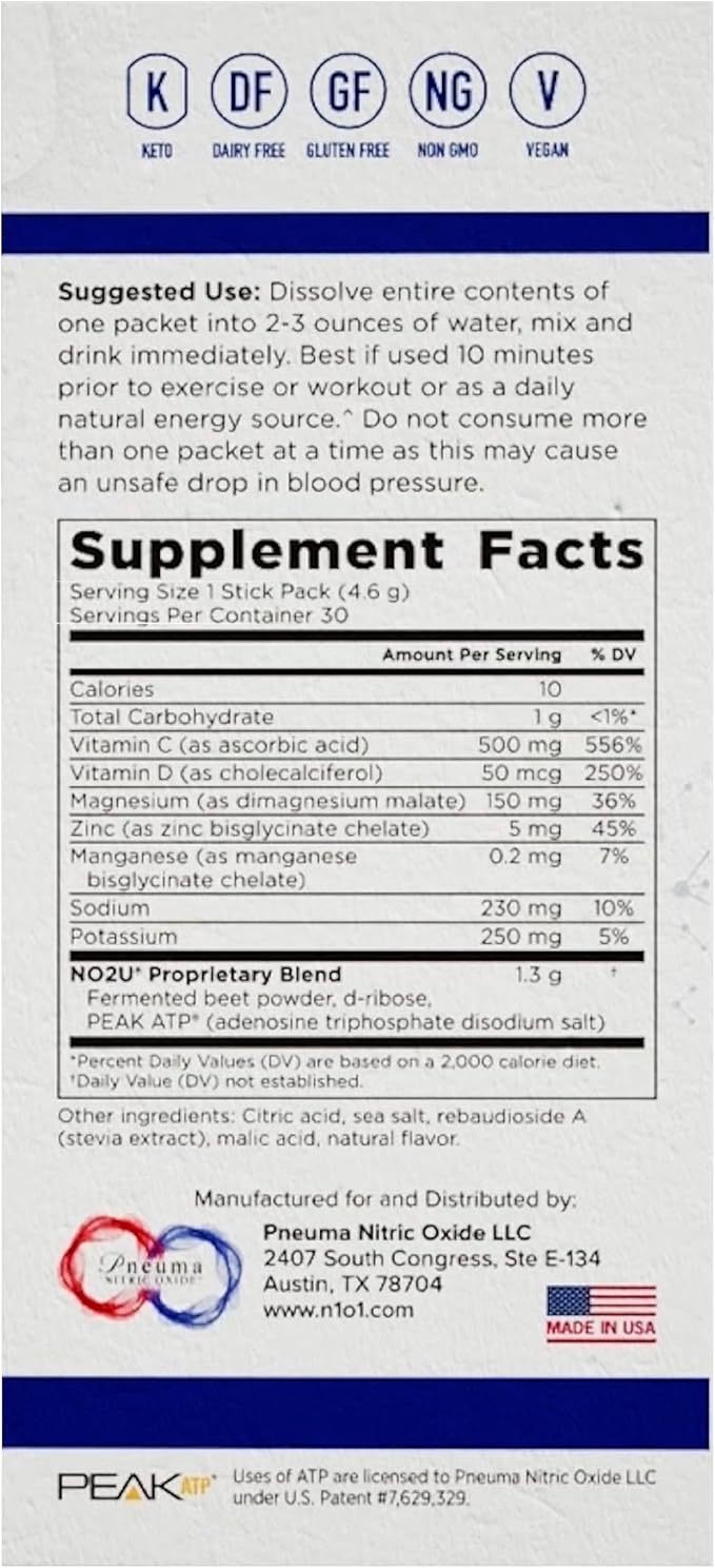 N.O. Beetz Nitric Oxide Supplement for Pre-Workout &amp Endurance | Beetroot Peak ATP &amp Electrolytes for Energy &amp Hydration | Boosts Blood Flow &amp Muscle Recovery | No Mess 30 Servings