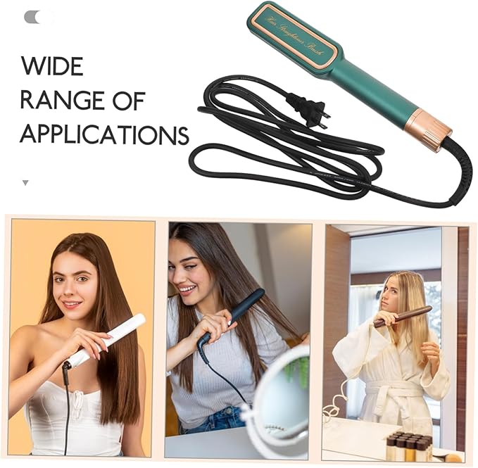 Vaguelly Hair Straightener Tool Women Portable Hair Straightener Brush for Women Ceramic Flat Iron