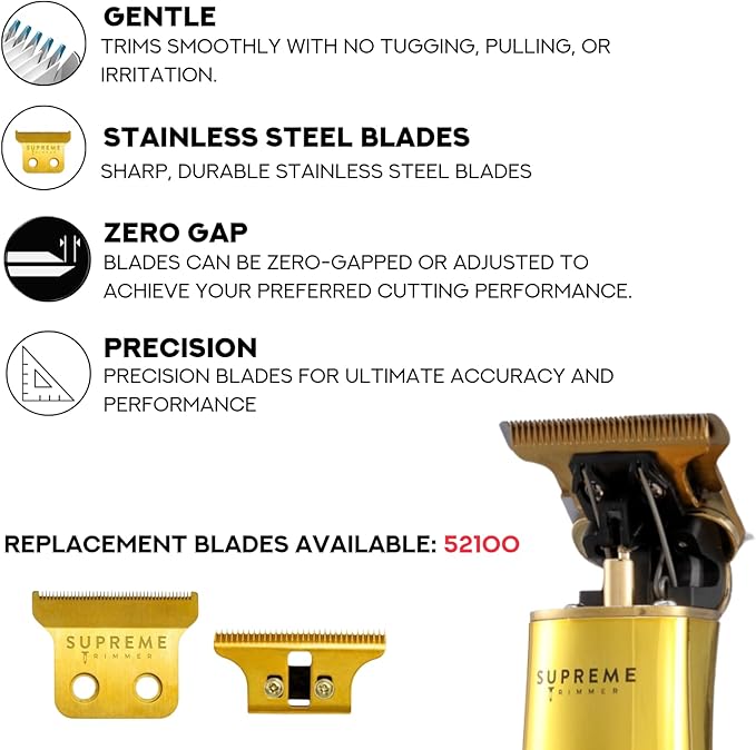 Supreme Trimmer 2-in-1 Crunch Lite Foil Shaver &amp T-Shaper Trimmer Set | ST5200 Beard Trimmer STF600 Electric Razor | Travel or at Home Hair Cutting Kit | Gold