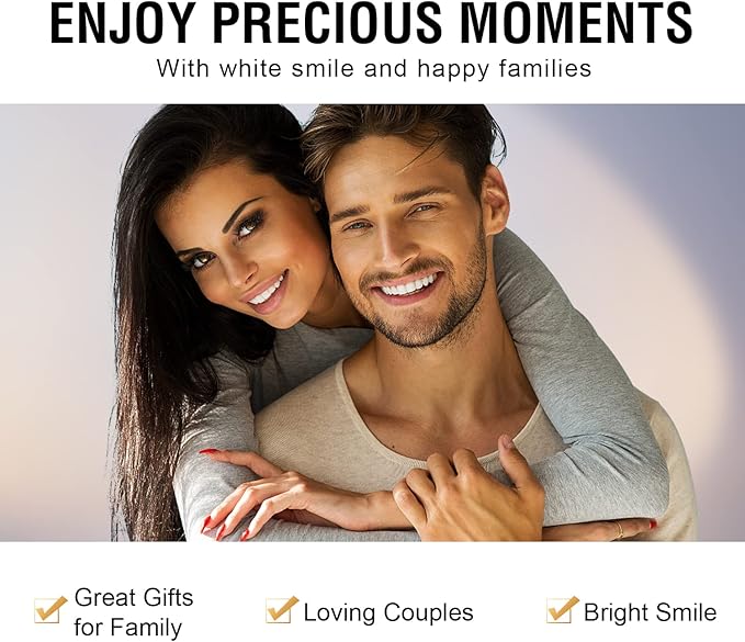 Teeth Whitening Strips 14 Treatments - Whitening Strips Fast Remove Smoking Coffee Wine Stains Teeth Whitening Kit Pack of 28 Non-Slip Strips