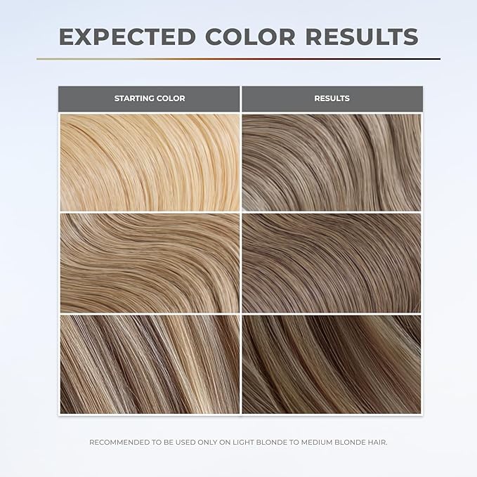 XMONDO Color Ash Blonde Color Depositing Mask &amp Semi-Permanent Hair Dye Super Gloss Infused with Bond Boosters for Nourishment Revitalize &amp Repair Vegan Formula 8 Fl Oz