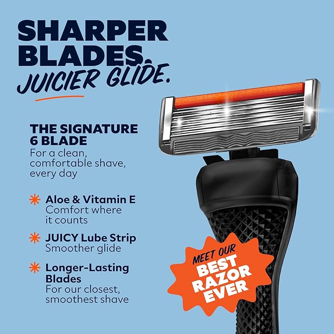 Dollar Shave Club | Ultimate Shave Set | 4 Extra Close Refill Cartridges 1 Handle 1 Prep Scrub 3 ounce 1 Shave Cream 6 ounce 1 Post Shave Dew 3.4 ounce