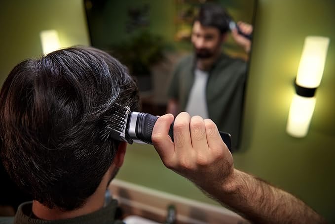 Philips Norelco Multigroom 5000 Series All-in-One Trimmer and Hair Clipper 18-Piece Men's Grooming Kit for Beard Face Hair Body and Intimate Areas No Blade Oil Needed Model MG5910/49