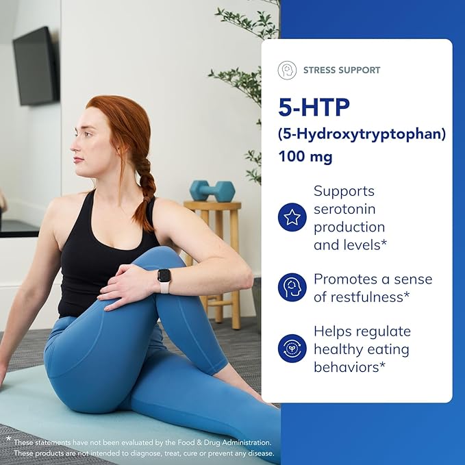 Pure Encapsulations 5-HTP 100 mg - Brain Health Sleep Regulation &amp Appetite Support* - 5-Hydroxytryptophan - Gluten Free &amp Non-GMO - 60 Capsules