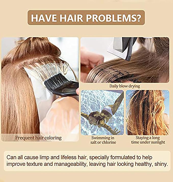 Magical Hair MaskDeep Conditioning Hair Mask For Hair EndsAdvanced Molecular Hair Root TreatmentHydrating For Dry &amp Damaged Hair (2PCS)
