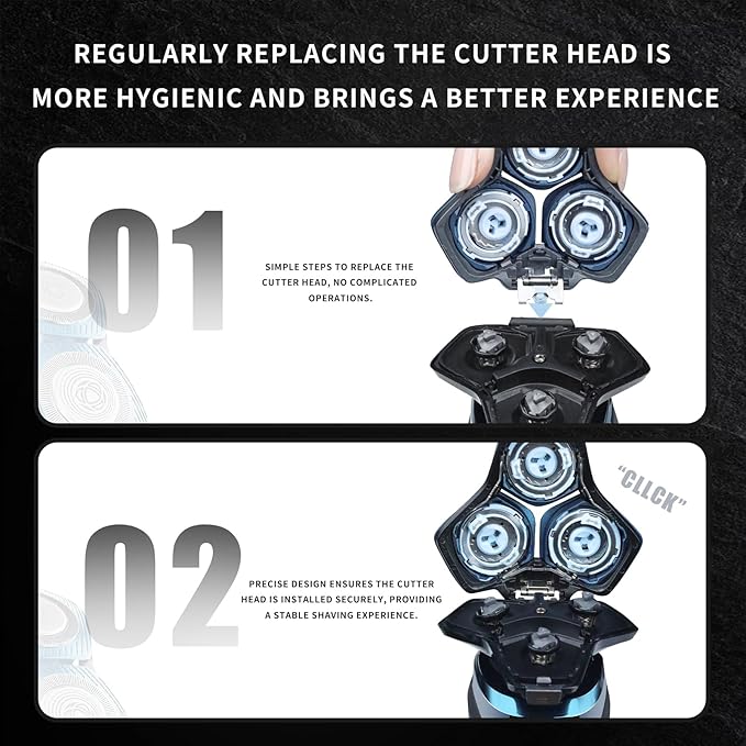 SH71/50 Shaving Heads Compatible with Phili*s Shavers Series S5000 (S5XXX)S7000 (S7XXX) for SH60/70 and SH70/70 (Blue)