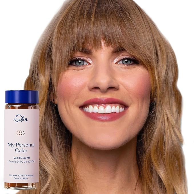 eSalon Permanent Hair Color &amp Hair Dye Kit - Dark Blonde - Professional-Grade Ammonia-Free Colorist for Up To 100% Gray Coverage on All Hair Types