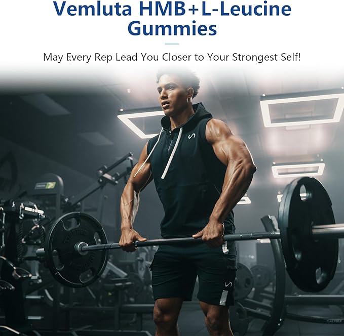 2 Packs HMB and Leucine Supplements Gummies for Men Women - 4500MG HMB ï¼?Leucine for Muscle Recovery &amp Growth Support Non-GMO Gluten-Free Adults &amp Elder Apple Flavor 120 Counts