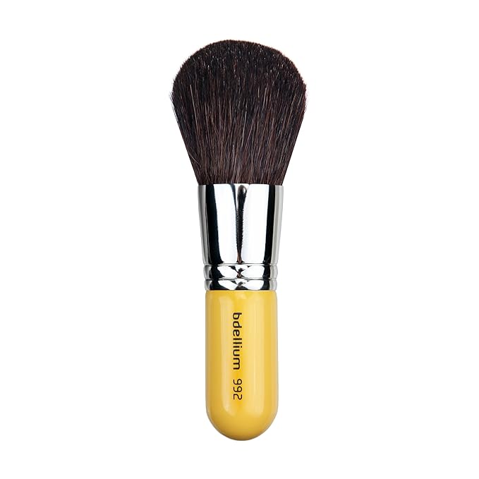 Bdellium Tools Professional Makeup Brush - Studio Series 992 Bronzer - With Soft Synthetic and Natural Mixed Fibers For Even Application of Bronzer (Yellow 1pc)