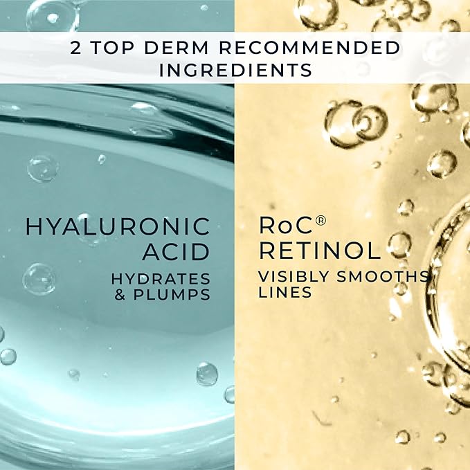 RoC Retinol Correxion Max Hydration Anti-Aging Daily Face Moisturizer with Hyaluronic Acid Fragrance-Free Oil Free Skin Care 1.7 Ounces (Packaging May Vary)