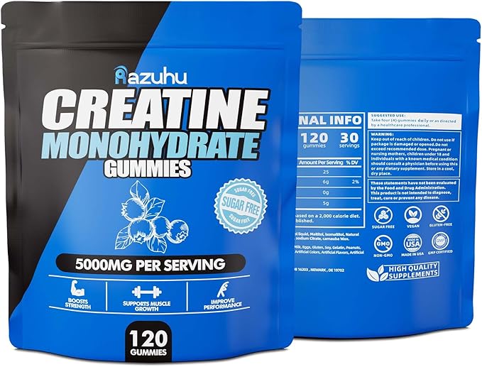 Pre Workout hcl creatine monohydrate Gummies 120 Blue chew for Men(Blueberry) creatine hcl Energy Supplement for Women whey Protein Isolate Vital Source Feminine Gummies