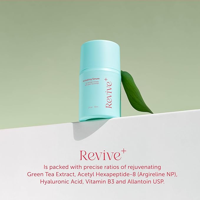 Red Light Therapy Activation Serum - Amplify Effects &amp Reduce Wrinkles with Hydrating Serum for Face - Green Tea Serum - Hydrating Face Serum Skin Care Routine - Hyaluronic Acid Serum for Face - 1